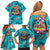 Tropical Flamingo Christmas Family Matching Off Shoulder Short Dress and Hawaiian Shirt Shaka Shaka Will You Drink With Me - Wonder Print Shop