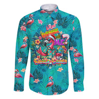 Tropical Flamingo Christmas Family Matching Puletasi and Hawaiian Shirt Shaka Shaka Will You Drink With Me - Wonder Print Shop
