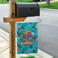 Tropical Flamingo Christmas Garden Flag Shaka Shaka Will You Drink With Me - Wonder Print Shop