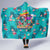 Tropical Flamingo Christmas Hooded Blanket Shaka Shaka Will You Drink With Me - Wonder Print Shop