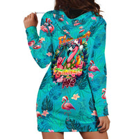 Tropical Flamingo Christmas Hoodie Dress Shaka Shaka Will You Drink With Me - Wonder Print Shop