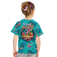 Tropical Flamingo Christmas Kid T Shirt Shaka Shaka Will You Drink With Me - Wonder Print Shop