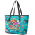 Tropical Flamingo Christmas Leather Tote Bag Shaka Shaka Will You Drink With Me - Wonder Print Shop