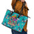 Tropical Flamingo Christmas Leather Tote Bag Shaka Shaka Will You Drink With Me - Wonder Print Shop