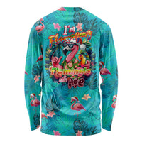 Tropical Flamingo Christmas Long Sleeve Shirt Shaka Shaka Will You Drink With Me - Wonder Print Shop