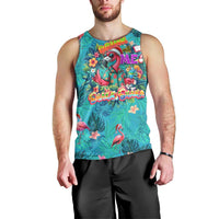 Tropical Flamingo Christmas Men Tank Top Shaka Shaka Will You Drink With Me - Wonder Print Shop