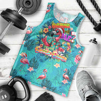 Tropical Flamingo Christmas Men Tank Top Shaka Shaka Will You Drink With Me - Wonder Print Shop