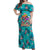 Tropical Flamingo Christmas Off Shoulder Maxi Dress Shaka Shaka Will You Drink With Me - Wonder Print Shop
