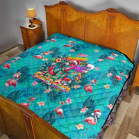 Tropical Flamingo Christmas Quilt Shaka Shaka Will You Drink With Me - Wonder Print Shop