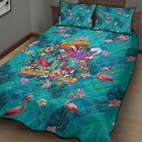 Tropical Flamingo Christmas Quilt Bed Set Shaka Shaka Will You Drink With Me - Wonder Print Shop