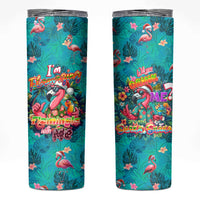 Tropical Flamingo Christmas Skinny Tumbler Shaka Shaka Will You Drink With Me - Wonder Print Shop