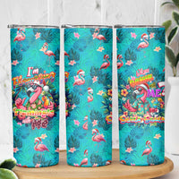 Tropical Flamingo Christmas Skinny Tumbler Shaka Shaka Will You Drink With Me - Wonder Print Shop