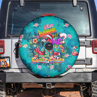 Tropical Flamingo Christmas Spare Tire Cover Shaka Shaka Will You Drink With Me - Wonder Print Shop