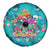 Tropical Flamingo Christmas Spare Tire Cover Shaka Shaka Will You Drink With Me - Wonder Print Shop