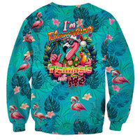 Tropical Flamingo Christmas Sweatshirt Shaka Shaka Will You Drink With Me - Wonder Print Shop
