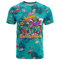 Tropical Flamingo Christmas T Shirt Shaka Shaka Will You Drink With Me - Wonder Print Shop