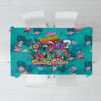Tropical Flamingo Christmas Tablecloth Shaka Shaka Will You Drink With Me - Wonder Print Shop