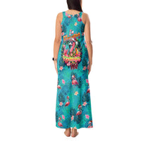 Tropical Flamingo Christmas Tank Maxi Dress Shaka Shaka Will You Drink With Me - Wonder Print Shop