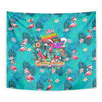 Tropical Flamingo Christmas Tapestry Shaka Shaka Will You Drink With Me - Wonder Print Shop