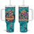 Tropical Flamingo Christmas Tumbler With Handle Shaka Shaka Will You Drink With Me - Wonder Print Shop