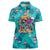 Tropical Flamingo Christmas Women Polo Shirt Shaka Shaka Will You Drink With Me - Wonder Print Shop