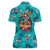 Tropical Flamingo Christmas Women Polo Shirt Shaka Shaka Will You Drink With Me - Wonder Print Shop