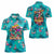 Tropical Flamingo Christmas Women Polo Shirt Shaka Shaka Will You Drink With Me - Wonder Print Shop
