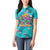 Tropical Flamingo Christmas Women Polo Shirt Shaka Shaka Will You Drink With Me - Wonder Print Shop