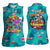 Tropical Flamingo Christmas Women Sleeveless Polo Shirt Shaka Shaka Will You Drink With Me - Wonder Print Shop