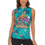 Tropical Flamingo Christmas Women Sleeveless Polo Shirt Shaka Shaka Will You Drink With Me - Wonder Print Shop