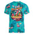 Tropical Flamingo Christmas Women V-Neck T-Shirt Shaka Shaka Will You Drink With Me - Wonder Print Shop