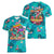 Tropical Flamingo Christmas Women V-Neck T-Shirt Shaka Shaka Will You Drink With Me - Wonder Print Shop