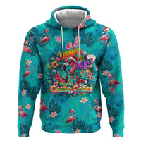 Tropical Flamingo Christmas Zip Hoodie Shaka Shaka Will You Drink With Me - Wonder Print Shop