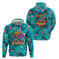 Tropical Flamingo Christmas Zip Hoodie Shaka Shaka Will You Drink With Me - Wonder Print Shop