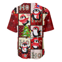 Cute Christmas Penguin Baseball Jersey Cozy Winter Ho Ho Ho Holiday Fun - Wonder Print Shop