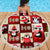 Cute Christmas Penguin Beach Blanket Cozy Winter Ho Ho Ho Holiday Fun - Wonder Print Shop