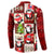 Cute Christmas Penguin Button Sweatshirt Cozy Winter Ho Ho Ho Holiday Fun - Wonder Print Shop