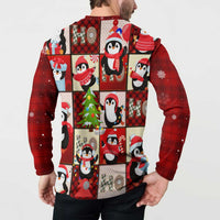 Cute Christmas Penguin Button Sweatshirt Cozy Winter Ho Ho Ho Holiday Fun - Wonder Print Shop