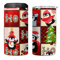Cute Christmas Penguin 4 in 1 Can Cooler Tumbler Cozy Winter Ho Ho Ho Holiday Fun - Wonder Print Shop