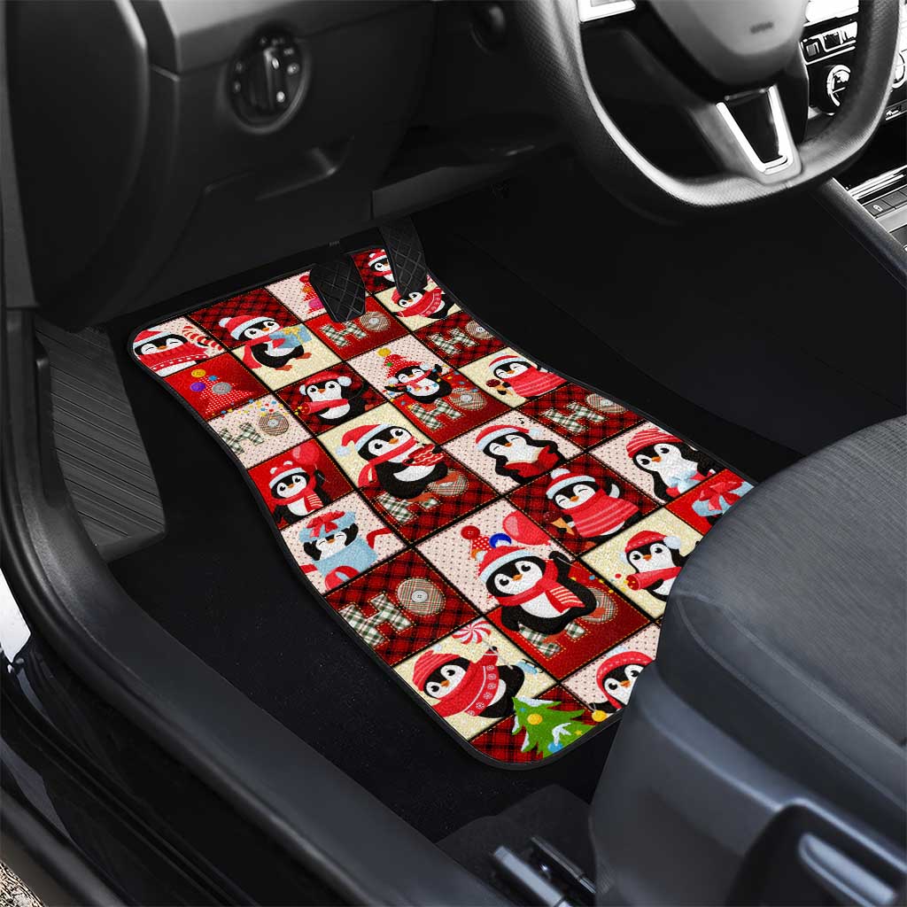 Cute Christmas Penguin Car Mats Cozy Winter Ho Ho Ho Holiday Fun - Wonder Print Shop