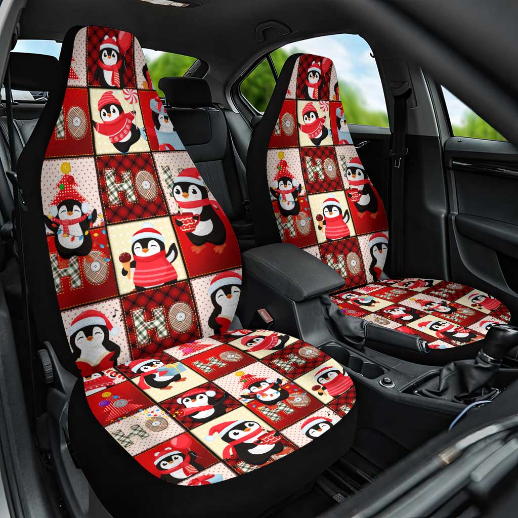 Cute Christmas Penguin Car Seat Cover Cozy Winter Ho Ho Ho Holiday Fun - Wonder Print Shop