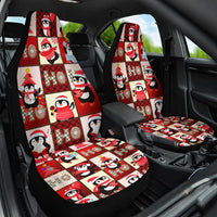 Cute Christmas Penguin Car Seat Cover Cozy Winter Ho Ho Ho Holiday Fun - Wonder Print Shop