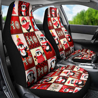 Cute Christmas Penguin Car Seat Cover Cozy Winter Ho Ho Ho Holiday Fun - Wonder Print Shop