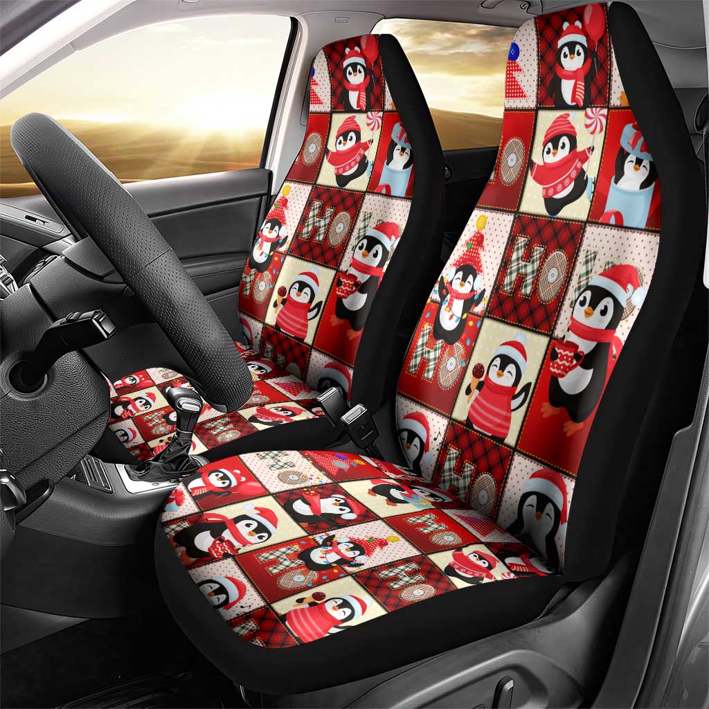 Cute Christmas Penguin Car Seat Cover Cozy Winter Ho Ho Ho Holiday Fun - Wonder Print Shop