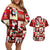 Cute Christmas Penguin Couples Matching Off Shoulder Short Dress and Hawaiian Shirt Cozy Winter Ho Ho Ho Holiday Fun - Wonder Print Shop