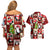 Cute Christmas Penguin Couples Matching Off Shoulder Short Dress and Hawaiian Shirt Cozy Winter Ho Ho Ho Holiday Fun - Wonder Print Shop