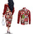 Cute Christmas Penguin Couples Matching Off The Shoulder Long Sleeve Dress and Long Sleeve Button Shirt Cozy Winter Ho Ho Ho Holiday Fun - Wonder Print Shop