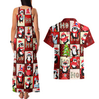 Cute Christmas Penguin Couples Matching Tank Maxi Dress and Hawaiian Shirt Cozy Winter Ho Ho Ho Holiday Fun - Wonder Print Shop