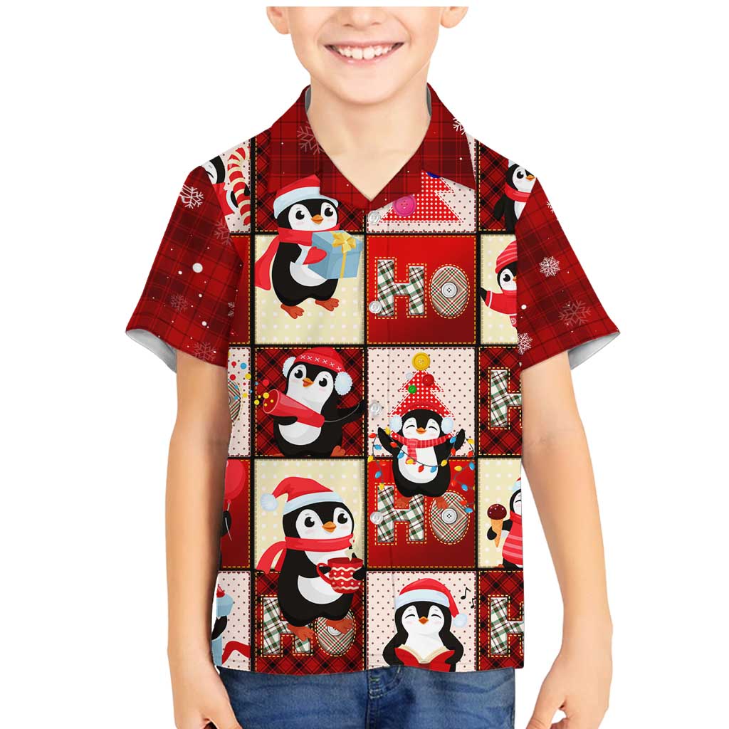 Cute Christmas Penguin Family Matching Mermaid Dress and Hawaiian Shirt Cozy Winter Ho Ho Ho Holiday Fun - Wonder Print Shop