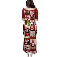 Cute Christmas Penguin Family Matching Puletasi and Hawaiian Shirt Cozy Winter Ho Ho Ho Holiday Fun - Wonder Print Shop